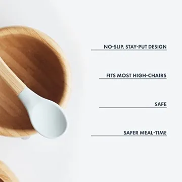 Avanchy Bamboo Baby Bowl & Spoon - Safe Non-Toxic Feeding Set