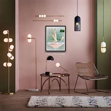 Funky Pink Bathroom Decor - Vintage Glam Wall Art Prints