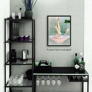 Funky Pink Bathroom Decor - Vintage Glam Wall Art Prints