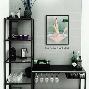 Funky Pink Bathroom Decor - Vintage Glam Wall Art Prints