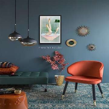 Funky Pink Bathroom Decor - Vintage Glam Wall Art Prints