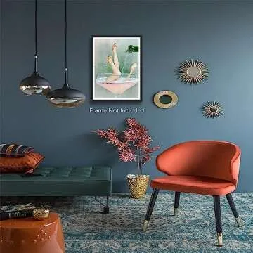 Funky Pink Bathroom Decor - Vintage Glam Wall Art Prints