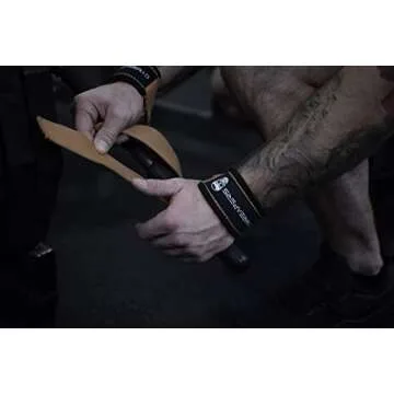 Gymreapers Lifting Wrist Straps for Weightlifting, Bodybuilding, Powerlifting, Strength Training, & Deadlifts - Padded Neoprene with 18" Cotton (Desert Tan)