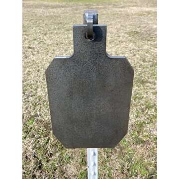 Magnum Target 12”x7 3/8" AR500 IDPA/IPSC Steel Shooting Range Target w/T-Post Hook