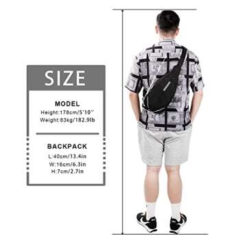 WATERFLY Anti Theft Sling Backpack for Travel and Hiking