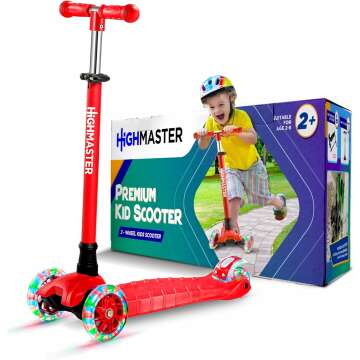 Fun Kids Scooter – 3 Wheel Kick Scooter with LED Lights