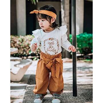 Baby Girl Clothes 6-9 Months Infant Clothes Fall/Winter Baby Girl Outfits White Long Sleeve Romper P...