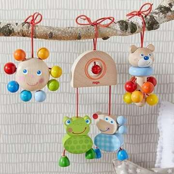 HABA Wooden Dangling Bear - Safe & Colorful Baby Toy