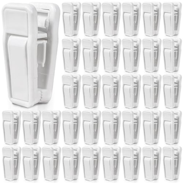 KISEER Plastic Baby Hanger Clips, 40 Pcs Slim-line Finger Clips Set Clothes Hanger Velvet Hanger (Wh...
