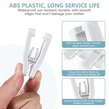 KISEER Baby Hanger Clips - 40 Pcs Slim-line Finger Clips