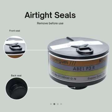 SUPERGUM Gas Mask Filter, CBRN 40mm, Certified Israeli Gas mask Filter | Long Shelf Life