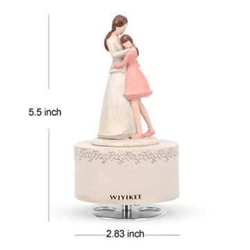 WJYIKEE Music Box Mom Gifts,Gifts for Mom from Daughter,Daughter Gift from Mother,Funny Sculpted Musical Figure Gifts,Mother's Day,Thanksgiving,Birthday Gifts for Mom and Daughter