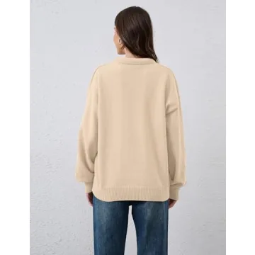 Livtany Women’s Oversized Deep V Neck Sweater for Comfort