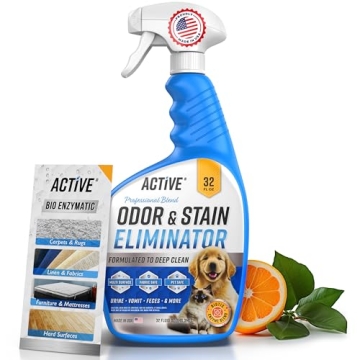 Advanced Pet Odor Eliminator Spray – 32 oz Natural Citrus Cleaner for Pet Stains