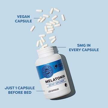 Vimergy Melatonin – Natural Sleep Aid – Sleep Supplement – Helps You Fall Asleep Faster & Stay Asleep Longer - Non-GMO, Gluten-Free, Kosher, Soy-Free, Vegan, Paleo (120 Counts)