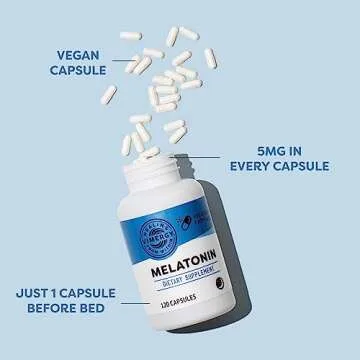 Vimergy Melatonin – Natural Sleep Aid – Sleep Supplement – Helps You Fall Asleep Faster & Stay Asleep Longer - Non-GMO, Gluten-Free, Kosher, Soy-Free, Vegan, Paleo (120 Counts)