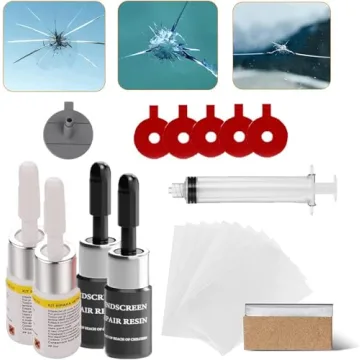 AUGANIMI Windshield Repair Kit,Upgraded Windshield Crack Repair Kit,4 Pack Windshield Chip Repair Ki...