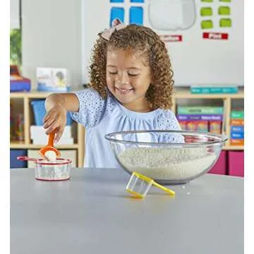 Rainbow Fraction Measuring Cups for Kids Learning and Cooking