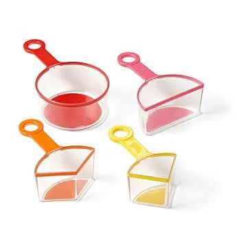 Rainbow Fraction Measuring Cups for Kids Learning and Cooking