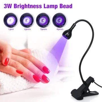 AORAEM LED Nail Lamp with Flexible Gooseneck for Gel Nails