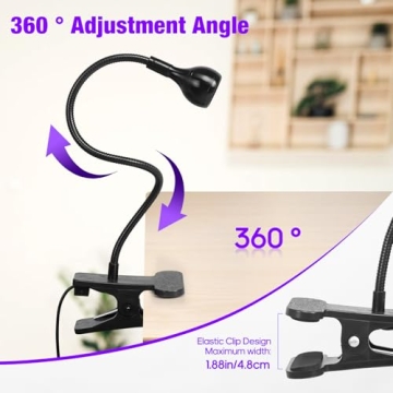 AORAEM LED Nail Lamp with Flexible Gooseneck for Gel Nails