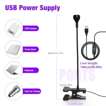 AORAEM LED Nail Lamp with Flexible Gooseneck for Gel Nails