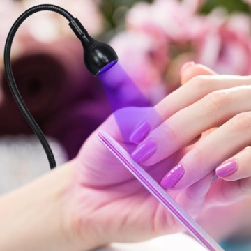 AORAEM LED Nail Lamp with Flexible Gooseneck for Gel Nails