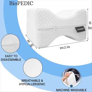 BioPEDIC Knee Pillow - Sciatica Relief & Comfort for Sleepers
