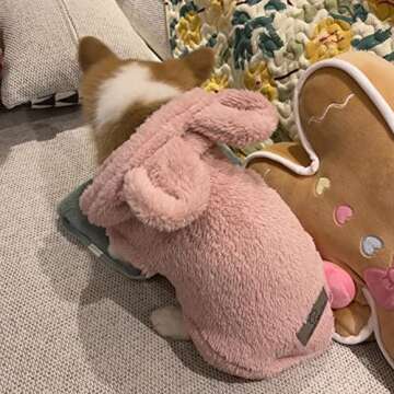 Flutnel Windproof Dog Hoodie Pink Dog Sweaters for Dog Pajamas Winter Warm Dog Coat Cold Weather Dog Jacket Puppy Small Medium Dog Clothes