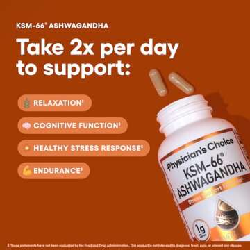 KSM-66 Ashwagandha Root Powder Extract - Stress, Mood, & Athletic Support - 1,000 MG of Clinically Studied KSM66 & Black Pepper for Maximum Absorption - 5% Withanolides - 60 Vegan Capsules