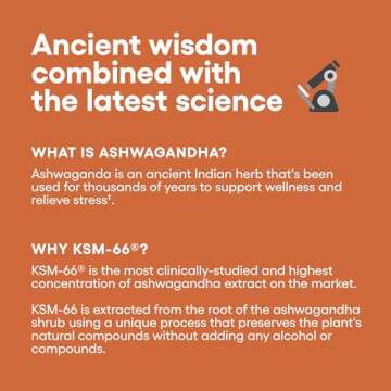 KSM-66 Ashwagandha Root Powder Extract - Stress, Mood, & Athletic Support - 1,000 MG of Clinically Studied KSM66 & Black Pepper for Maximum Absorption - 5% Withanolides - 60 Vegan Capsules
