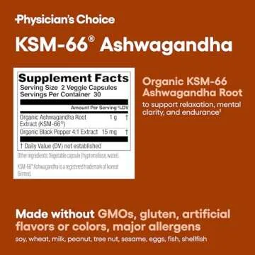 KSM-66 Ashwagandha Capsules for Stress Relief