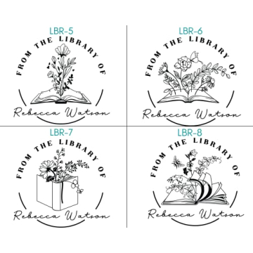 Custom Floral Book Stamp Personalized For Readers