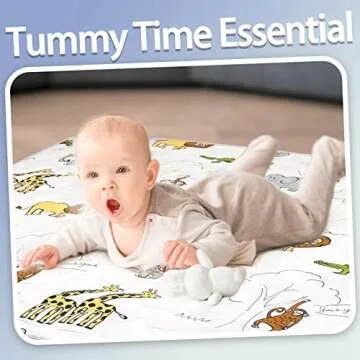 Dad-baby Baby Play Mat,59x59 Play Mat for Playpen,Playpen Mat 59x59, Large Thick Infant Play Mat for Floor Crawling with Ultra Soft Fabric, Non-Slip Cushioned Mats for Playing