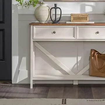 Walker Edison Entry Table with 2 Drawers for Elegant Storage