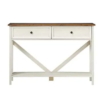 Walker Edison Entry Table with 2 Drawers for Elegant Storage