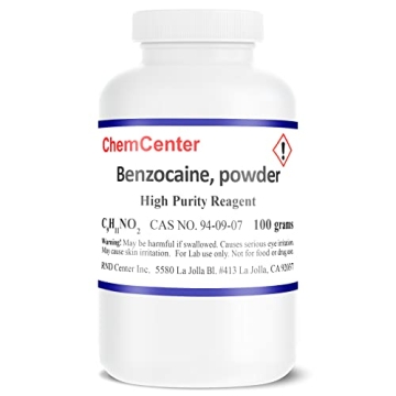 Premium Benzocaine Powder - 100g Ultra Fine, High Purity for DIY Numbing Solutions
