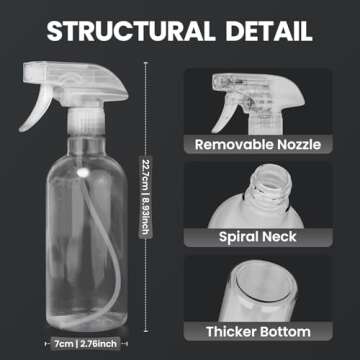 Durable DIYSELF Spray Bottles - 2 Pack for All Tasks