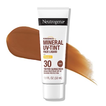 Neutrogena Purescreen+ Tinted Sunscreen for Face with SPF 30, Broad Spectrum Mineral Sunscreen with ...