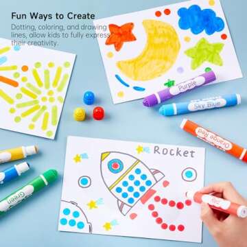 Shuttle Art Dot Markers, 30 Colors Washable for Toddlers with Free Activity Book, Bingo Daubers Supplies for Kids Preschool Children, Non Toxic Water-Based Dot Art Markers