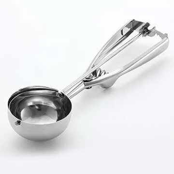 YWQ Stainless Steel Ice Cream Scoop Set, Cookie Scoop Set, 3 PCS Metal Trigger Ice Cream Scoops Include Large-Medium-Small Size Balls