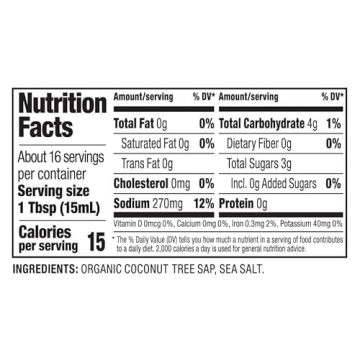 Coconut Secret Coconut Aminos, Healthy Soy Sauce Alternative