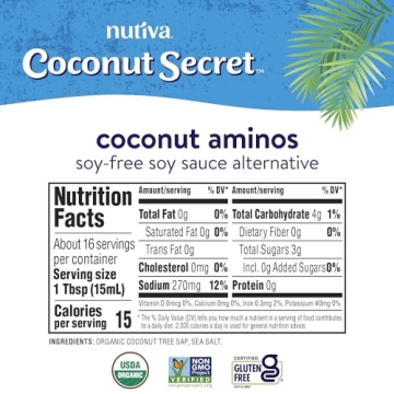 Coconut Secret Coconut Aminos, Healthy Soy Sauce Alternative