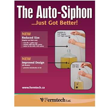Fermtech 15" Bottling Auto Siphon for Effortless Transfers