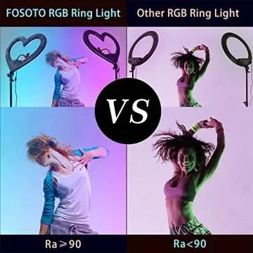LED Ring Light 19 Inch, Seven-Color Heart-Shaped Ring Light 360° Rotatable Ring Light with Tripod, Anchor Live Broadcast Fill Light Stepless Dimming USB Output Port