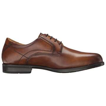 Florsheim Men's Medfield Plain Toe Oxford Dress Shoe, Cognac, 12 Wide