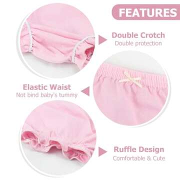 Diaper Cover - Diaper Cover Baby Girl, Baby Bloomers, Diaper Covers for Toddler Girls