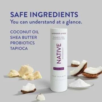 Native Plastic Free Deodorant | Natural Lavender & Rose Scent