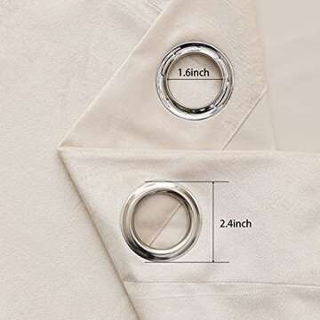 PY HOME & SPORTS Beige Velvet Curtains 63 Inches Luxury Long Blackout Bedroom Darkening Window Curtain Drapes Thermal Insulated for Bedroom & Living Room 2 Panels (52x63 Inch, Beige)