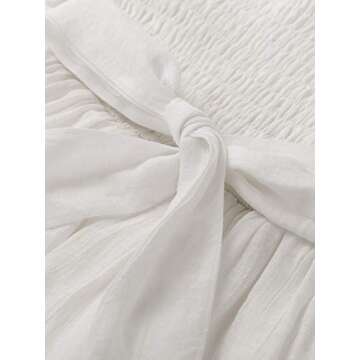 BerryGo Women's Sexy Off Shoulder Ruffle Romper Cotton Backless Short Jumpsuit White M